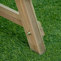Outsunny Hochbeet Blumentreppe Holz Blumenleiter mit 3 Ablagen Pflanzentreppe Pflanzregal Pflanzenständer Blumenregal Blumenständer Natur 71 x 61 x 77 cm(m-8)