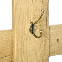 HOMCOM Set per Ingresso 3 in 1 con Appendiabiti a Muro, Specchio e Scarpiera con Panca in Legno(m-7)