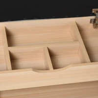 HOMCOM Scarpiera 2 in 1, Panca in Legno con Seduta Imbottita e Scomparto Nascosto, per Entrata/Ingresso, 80 x 30 x 48cm(m-9)