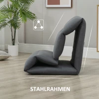 HOMCOM 2-in-1 Gästematratze, klappbar, 72 cm x 71 cm x 60 cm, Dunkelgrau(m-7)