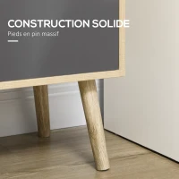 HOMCOM Bibliothèque étagère meuble de rangement placard 6 étagères dim. 80L x 35l x 180H cm naturel et gris foncé(m-5)