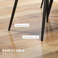 HOMCOM Set 4 Sedie da Pranzo Imbottite, Ergonomiche e Trapuntate a Diamante, in Pelle PU e Acciaio, 49x60x89 cm, Nero(m-6)