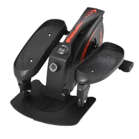 HOMCOM Mini Stepper mit LCD-Monitor, Heimtrainer, Pedaltrainer, Trainingsgerät, Stufenlos Einstellbarer Widerstand, Rutschfestes Steppbrett, Stahl(m-10)