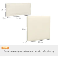 Outsunny Set of 14 Dining Set Cushions - Cream(m-3)