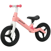 AIYAPLAY Balance Bike with Adjustable Seat and Handlebar, PU Wheels, No Pedal, for Ages 30-60 Months -Pink(m-11)