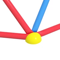 Outsunny Cupola per Arrampicata Bambini 3-8 Anni, Struttura in Metallo per 4 Bimbi, Ø183x90cm, Multicolore(m-8)