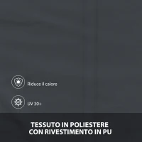 Outsunny Tenda da Sole a Bracci con Apertura Manuale, Inclinazione e Protezione UV30+, 150x120 cm, Grigio(m-4)