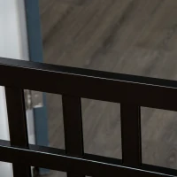 PawHut Barrera de Seguridad Plegable para Perros Valla para Mascotas para Escaleras y Puertas 181x35x76 cm Negro(m-8)