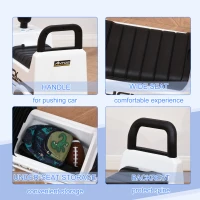 HOMCOM Compatible Kids Ride On Car Truck Mercedes Benz Licensed Toddler Foot To Floor Slider w/Under Seat Storage for 12 - 36 Months White(m-4)