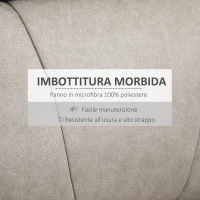 HOMCOM Poltrona Reclinabile Manualmente 135° con Poggiapiedi, Poggiatesta e Braccioli Imbottiti, 78x96x102 cm, Grigio(m-6)