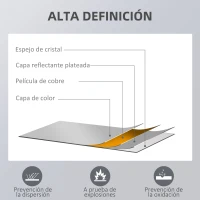 HOMCOM Espejo de Pared Cuerpo Entero 163x53,5 cm Espejo Colgante Grande de Madera Decoración para Salón Dormitorio Natural(m-5)