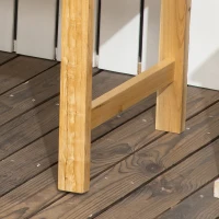 Outsunny Gartenbank im Landhausstil, wetterbeständig, Massivholz,116 cm x 53 cm x 83 cm, Natur(m-9)