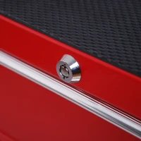 Homcom Caisse à Outils avec Chariot en Acier Rouge 68 x 39 x 71 cm(m-9)