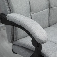 Vinsetto Silla de Escritorio Reclinable con Altura Ajustable Reposapiés Reposacabezas y Reposabrazos 66x76x112-120 cm Gris(m-9)