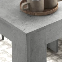 HOMCOM Set da Pranzo 3 Pezzi con Tavolo da Cucina 80x80x76 cm e 2 Sedie Moderne 41x50x97 cm, Grigio(m-8)