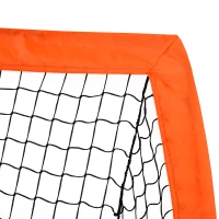 HOMCOM Fußballtor Set, leicht, einfache Montage, Tragetasche, Stahlrohre, 183x90x90 cm, Orange(m-9)