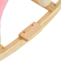 HOMCOM Juguete Balancín de Felpa Suave con Música Relinchos Sonidos de Galope Boca y Cola Móviles 65x32,5x61 cm Rosa(m-8)