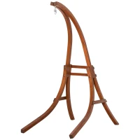 Outsunny Hängestuhlgestell aus Lärchenholz Hängesesselgestell Hängestuhl Ständer max. 120 kg freistehend Outdoor Indoor Natur 127 x 162 x 211 cm(m-10)