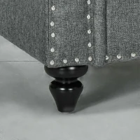 HOMCOM Mid-Century Armchair, with Pocket Springs - Charcoal Grey(m-7)