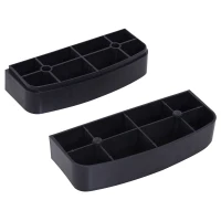 HOMCOM Steppbrett Aerobic Stepper 2-Stufig Höhenverstellbar 10-15cm, Rutschfest Fitness Stepper, Mini Steppbrett für Zuhause Heim Büro, Schwarz+Grau(m-8)