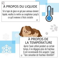 PawHut Tapis rafraichissant chien tapis de refroidissement automatique pour animaux de compagnie gel PVC oxford bleu(m-6)