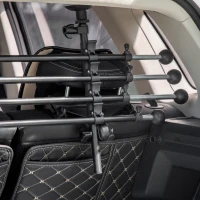 PawHut Divisorio Auto per Cani Regolabile in Altezza e Larghezza, in Ferro e ABS, 85-140x40-50 cm, Nero(m-9)