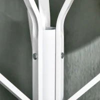 HOMCOM Perchero de Pie Forma de Árbol Perchero para Ropa de Metal con 9 Ganchos y Estante Perchero Vintage 45x45x180 cm Blanco(m-8)
