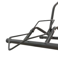 SPORTNOW Soporte para Bicicletas de Acero Aparca Bicis de Suelo Portátil para Interior y Exterior 59x41x38 cm Negro(m-7)