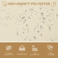 Outsunny Retractable Sun Side Awning Screen Fence Patio Garden Wall Balcony Screening Panel Outdoor Blind Privacy Divider (3x1.8M, Cream White)(m-7)