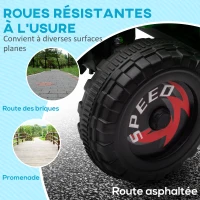 HOMCOM Quad électrique pour enfants véhicule à batterie 6V avec marche avant et arrière 70L x 41,5l x 48,5H cm Vert(m-5)