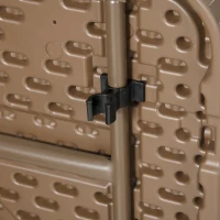 Outsunny Juego de Comedor de 7 Piezas Plegable con Marco de Acero Diseño de Imitación de Ratán para Playa Terraza Patio Marrón(m-7)