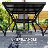 Outsunny Five-Piece Steel Frame Patio Set - Grey/Black(m-6)