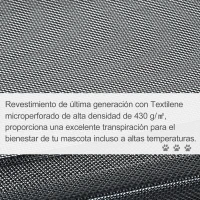 PawHut Cama Elevada para Mascota Cama Perro para Dormir Viajar Exterior Transpirable y Desmontable Tejido Texteline y Marco Acero 89x58x20cm(m-6)