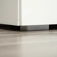 HOMCOM Aufbewahrungsschrank Mehrzweckschrank Kleiderschrank Wäscheschrank Kommode mit Fächer Türen Spanplatte Weiß 70 x 39 x 70 cm(m-8)