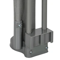 PawHut Barrière escalier chien rétractable opération à une main cadre en alliage d'aluminium tissu mesh 150 x  85 cm gris(m-9)