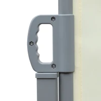 Outsunny Seitenmarkise, Sicht- und Sonnenschutz, Seitenrollo, Polyester, Creme, 6 x 1,6 m(m-9)