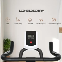 SPORTNOW Heimtrainer, leise, anpassbarer Widerstand, Pulssensor, Monitor, Blau(m-4)