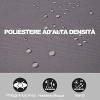 Outsunny Tenda da Sole Laterale e Avvolgibile (3x1.6m) in Alluminio e Poliestere Imperemabile Anti-UV, per Vento/Privacy(m-5)