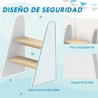 AIYAPLAY Taburete para Niños de 2 Peldaños Torre de Aprendizaje para Niños de +3 Años para Baño Cocina Librería Dormitorio Blanco(m-6)
