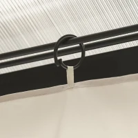 Outsunny Seitenwand 4er Set für 3x4m Pavillon Seitenteile mit Haken 352 x 205 cm Wasserdicht stabil winterfest Seitenteil Seitenwände für Partyzelt Gartenpavillon Beige(m-8)