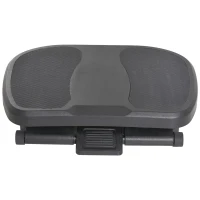 HOMCOM 0-30° Three-Height Under-Desk Support Footrest - Black(m-7)