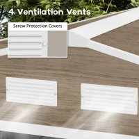 Outsunny 9 x 6ft Garden Metal Storage Shed, Outdoor Storage Tool House with Vents, Foundation and Lockable Double Doors, Brown(m-7)