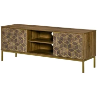 HOMCOM Mobile TV Moderno per TV fino a 65" con 2 Armadietti e 2 Ripiani Aperti, 145x39x55cm(m-10)