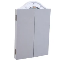 HOMCOM Miroir de Maquillage Miroir de Courtisie Lumière LED Triple de Pliage Charge USB Hollywood MDF Blanc(m-7)