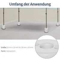 Outsunny 4 x Gewichte Pavillon Standfuß Standsicherung Partyzelt Befüllung mit Wasser/Sand PE ∅24xH25cm(m-4)