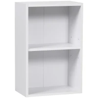 HOMCOM Libreria Bassa in Legno, Mobiletto Multiuso Design Moderno Bianco con Ripiano Regolabile 40x24x61cm(m-1)