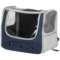 PawHut Sac à dos trolley de transport pour chat chariot panier à roulette sac à main 2 en 1 pour chien chat avec roulettes et poignée télescopique - gris(m-10)