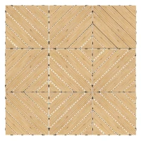 Outsunny 9 Pcs Garden Decking Tiles Wooden Outdoor Flooring Tiles for Patio, Balcony, Terrace, Hot Tub, Yellow(m-11)