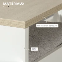 kleankin Chariot de rangement à 3 niveaux chariot de stockage étagère sur roulettes pour cuisine étroite salle de bain buanderie bureau avec poignée - 48 x 15 x 80 cm blanc(m-6)