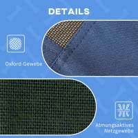 PawHut Haustierbett mit Baldachin, Hundebett, klappbar, wetterbeständig, Blau(m-5)